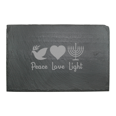 Peace Love Light Slate Cheese Server