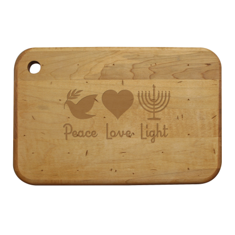 Peace Love Light Artisan Wood Board