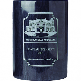 Personalized Black Marble Chateau Champagne Bottle Chiller