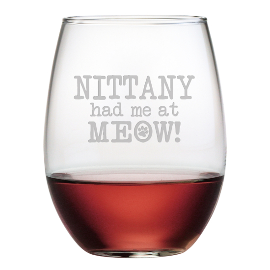 Personalized Had Me At Meow Stemless Wine Glasses (set of 4)
