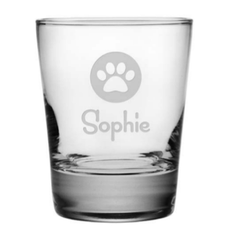 Personalized Paw Print DOF Glasses (set of 4)