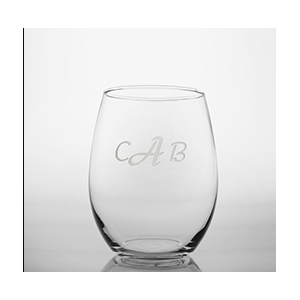 Personalized Stemless White Wine Glasses (set of 4)
