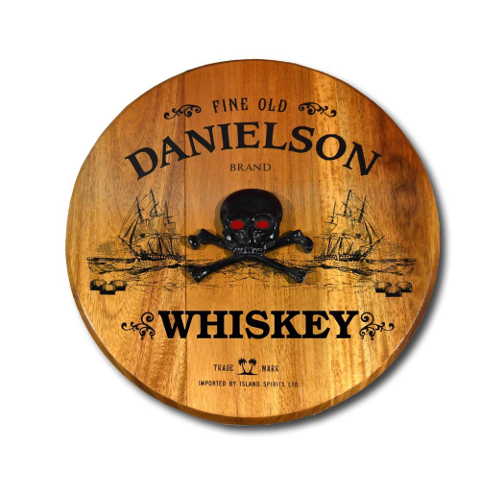 Pirate Ship Personalized Barrel Head Sign