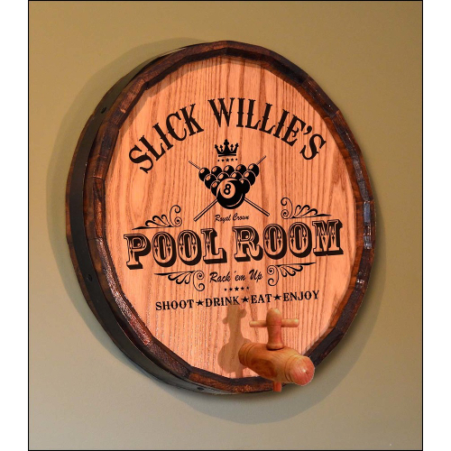 Pool Room Quarter Barrel Sign
