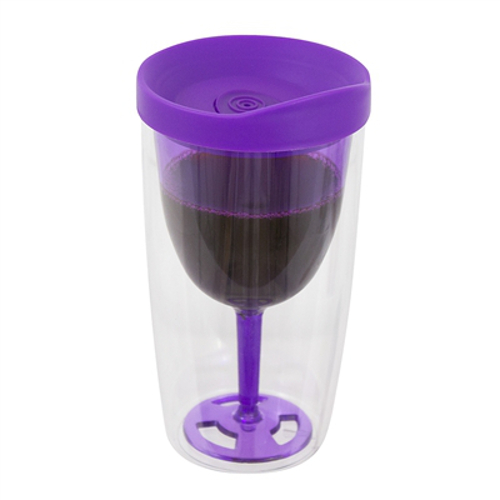 Traveling Purple Wine Tumbler Adult Sippy Cups (set of 6)