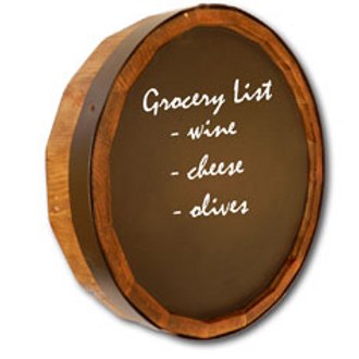Quarter Barrel Chalkboard Sign
