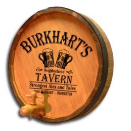 Custom Family Crest Quarter Barrel Sign