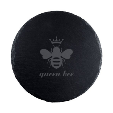 Queen Bee Round Slate Serving Board