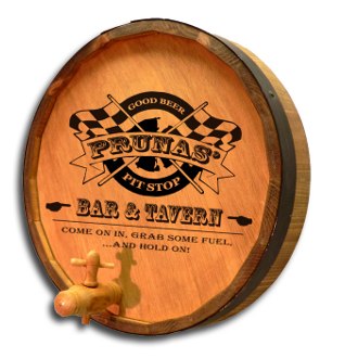 Raceway Bar and Tavern Quarter Barrel Sign