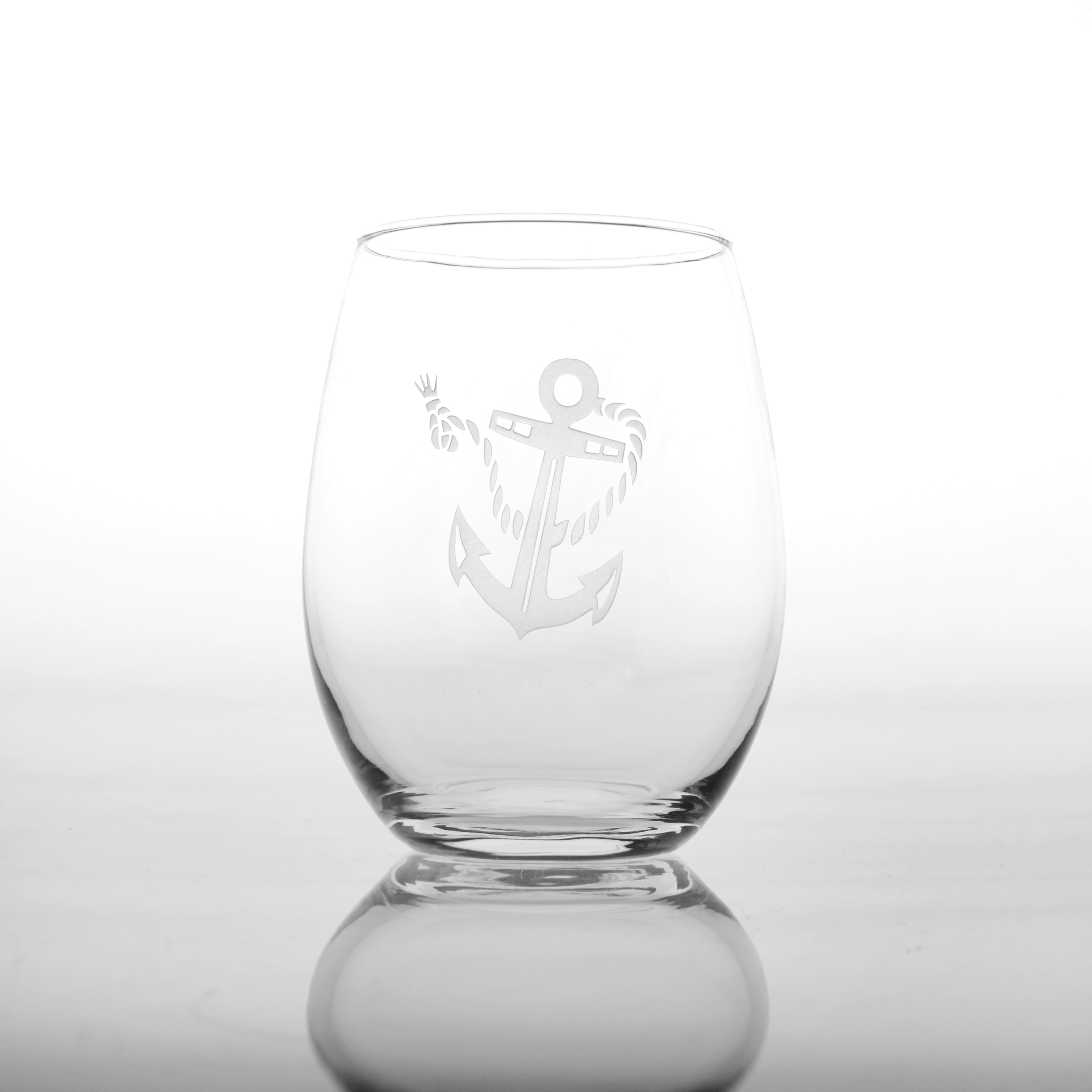 Rope with Anchor White Wine Tumblers (set of 4)