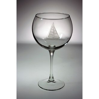 Sailboat Large Balloon Wine Glasses (set of 4)
