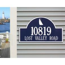Sailboat Arch Address Plaque