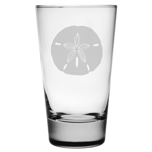 Sand Dollar Etched Highball Glasses (set of 4)