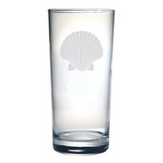 Scallop Shell Etched Hi-Ball Glass Set