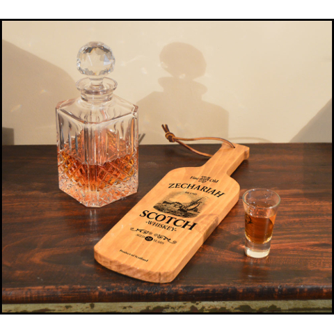 Personalized Scotch Ship Bottle Shaped Server