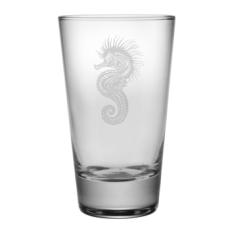 Seahorse Etched Hi-Ball Glass Set