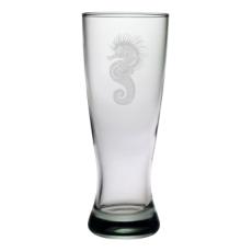 Seahorse Etched Grand Pilsner Glass Set