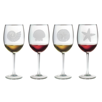 Seashore Stemmed Wine Glasses (set of 4)