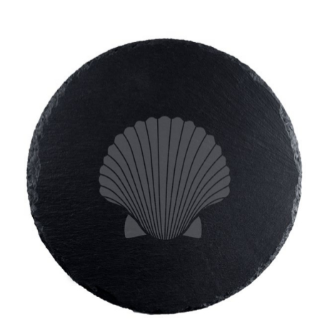 Fan Shell Round Serving Slate