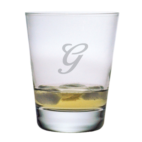 Single Letter Monogram DOF Glasses (set of 4)