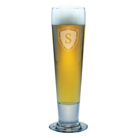 Single Letter Personalized Tall Pilsner Glasses (set of 4)