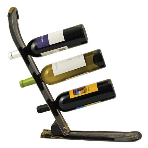 Snow Ski Wine Rack for 3 Bottles