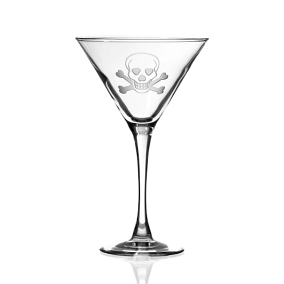 SKULL AND CROSSBONES 10OZ MARTINI | SET OF 4