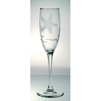 Starfish Champagne Flutes, set of 4