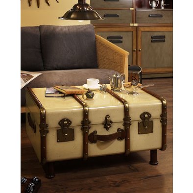 Stateroom Trunk Table, Ivory