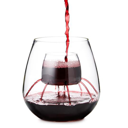 Stemless Aerating Wine Glasses with Built In Aerator (set of 2)