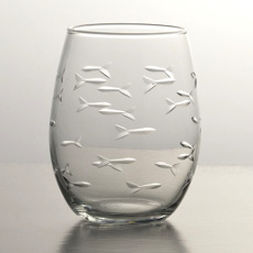 School Of Fish Stemless (Set Of 4)