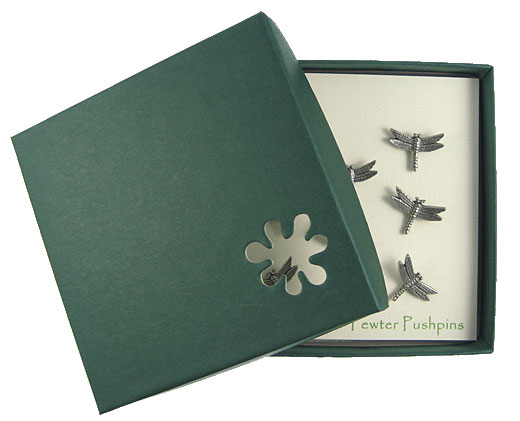 Dragonfly Pewter Pushpins