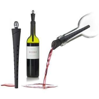 Metrokane Houdini Wine Aerating Aerator Pourer NIB RED 