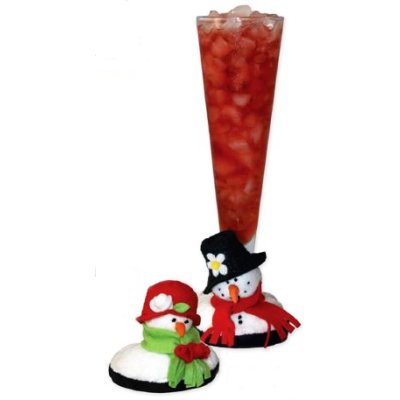 Snowies Snow Couple Stemware Coasters (set of 2)