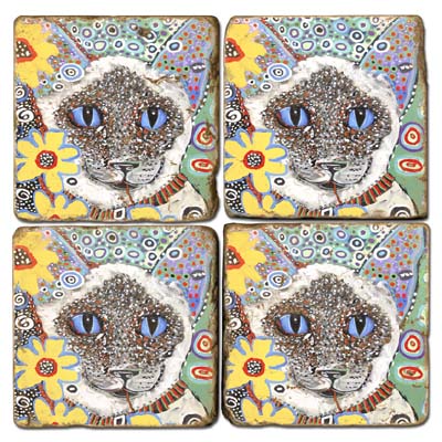 Siamese Marble Coasters