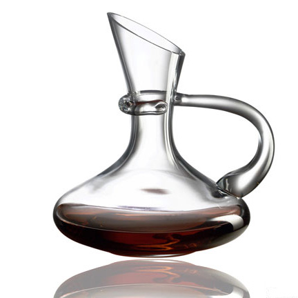 Handled Captain's Crystal Wine Decanter