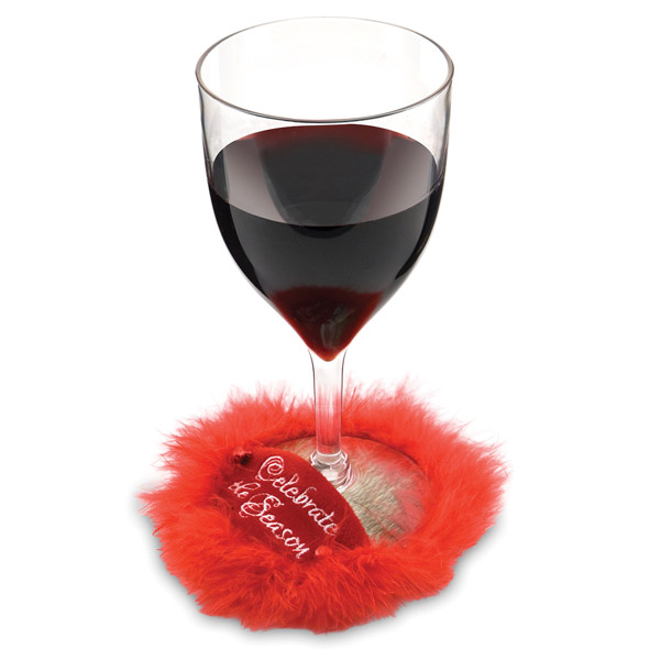 Celebrate the Season Wine Glass Slipper Coasters