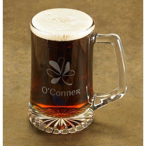 Personalized Shamrock Beer Mug