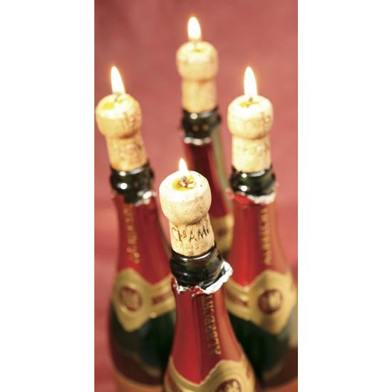 Champagne Cork Candles (set of 4)