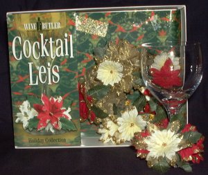 Cocktail Leis, Holiday Wine Glass Charms