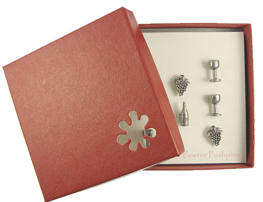 Wine Pewter Pushpins