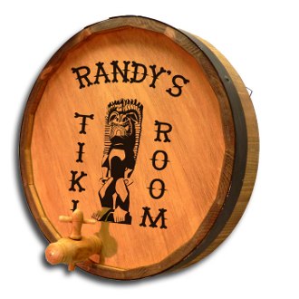 Tiki Room Personalized Quarter Barrel Sign