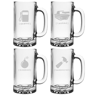 Mr. Tipsy Assorted Pub Beer Mug (set of 4)