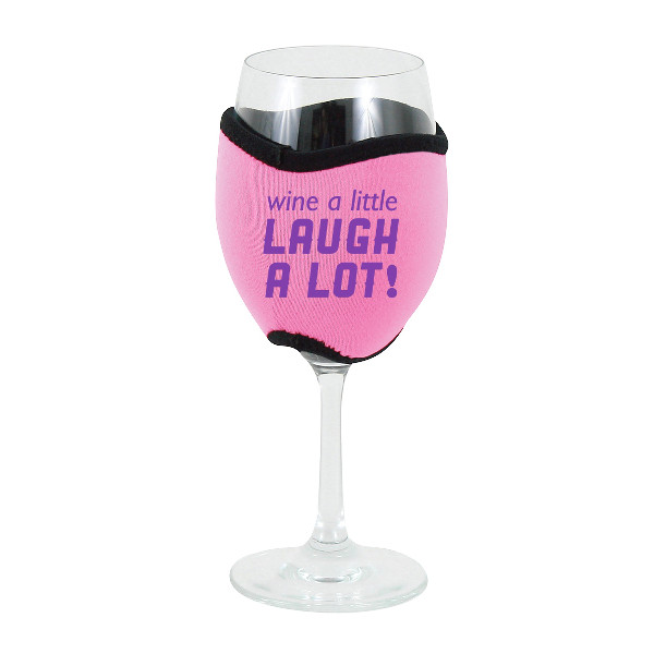 Neoprene Insulating Wine Glass Hug, Wine a Little