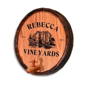 Personalized Vineyards Quarter Barrel Sign