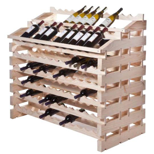 156 Bottle Waterfall Style Modular Wine Rack - Natural