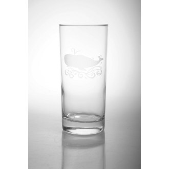 Etched Whale Cooler Glasses (set of 4)