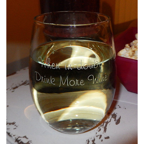 When In Doubt Stemless Wine Glasses (set of 4)