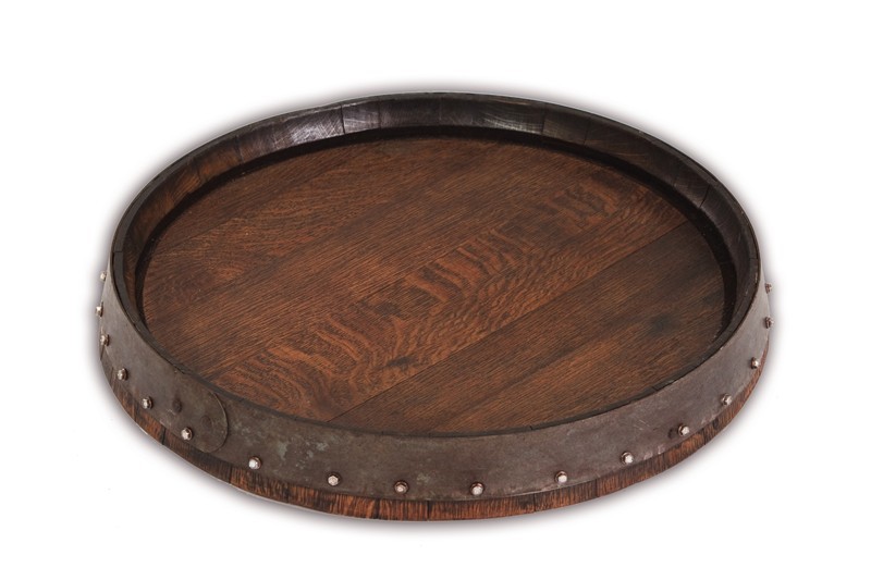 French Wine Quarter Barrel Lazy Susan