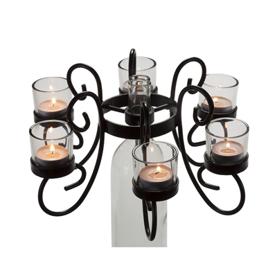 Wine Bottle Tealight Candelabra Reserva